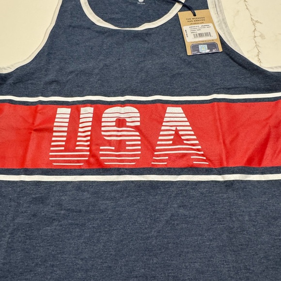 Chubbies Navy  USA Tank Top Size Small - Picture 2 of 4